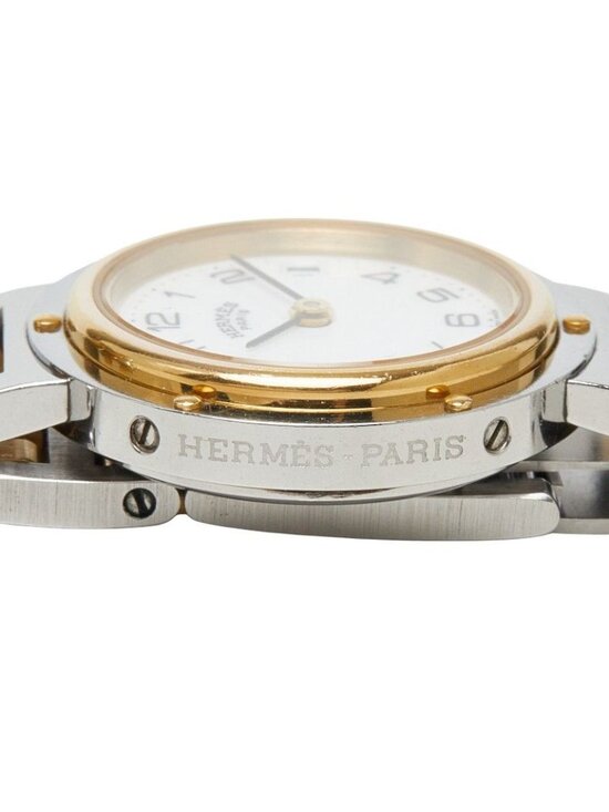 Hermes Clipper Watch White Gold Silver Stainless Steel main image 5